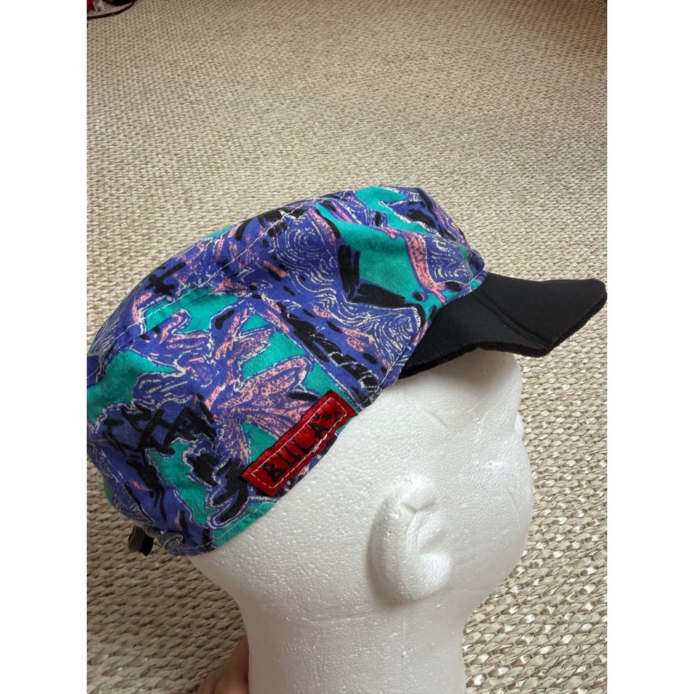 Vintage Bula USA Cycling Cap 90s Abstract Geometric skate surf Adjustable Hat